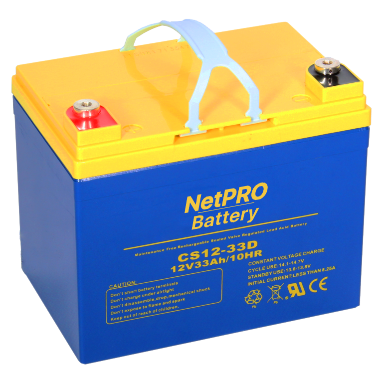 Батарея акумуляторна NetPro CS AGM 12V 33Ah, для ДБЖ, UPS, глибокого розряду